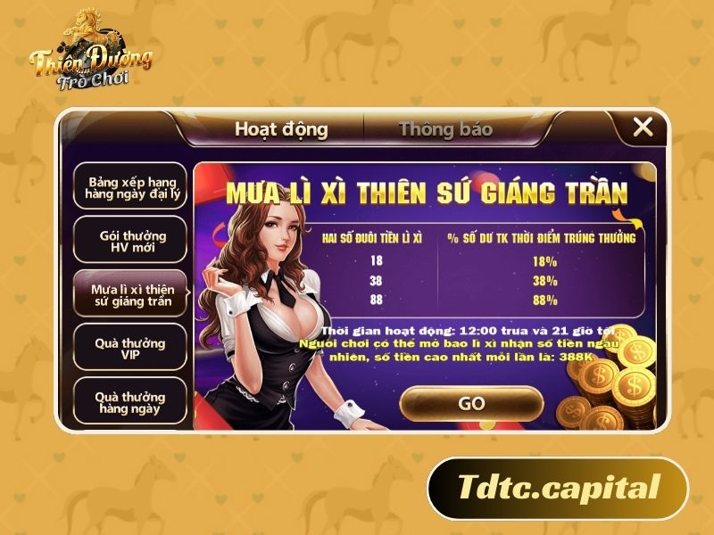 Mưa lì xì tặng thưởng lên đến 388K